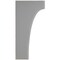 Ekena Millwork 1 3/4"W x 6"D x 12"H Clarksville Wood Vintage Decor Bracket, Pebble Grey BKTWD02X06X12CVPG - alternate 2